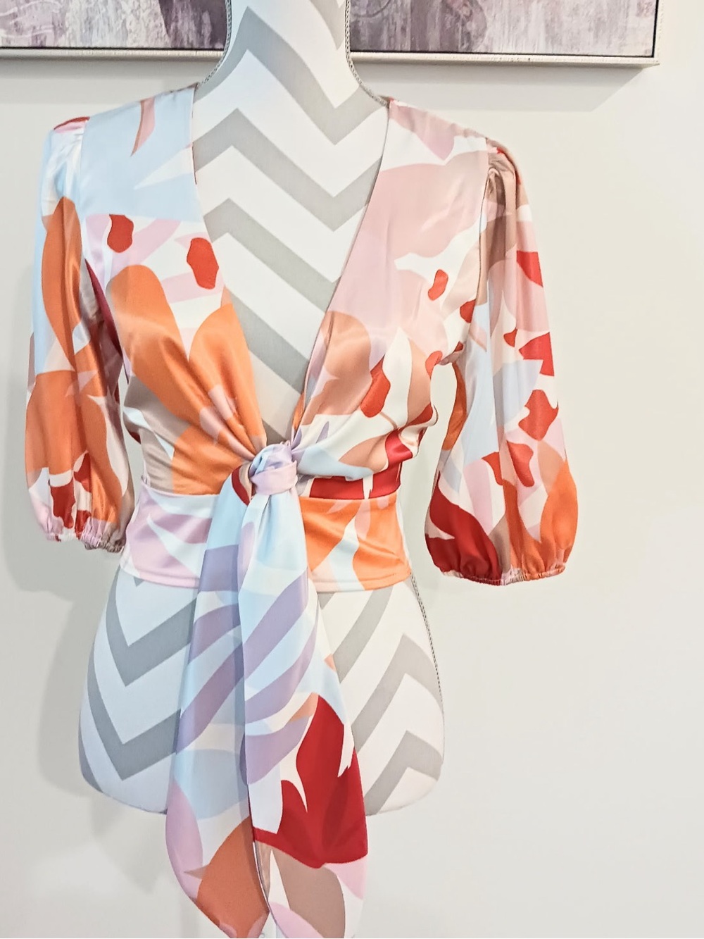JJ's Fairyland Blouses/JJ's Fairyland Floral Tie Front Top